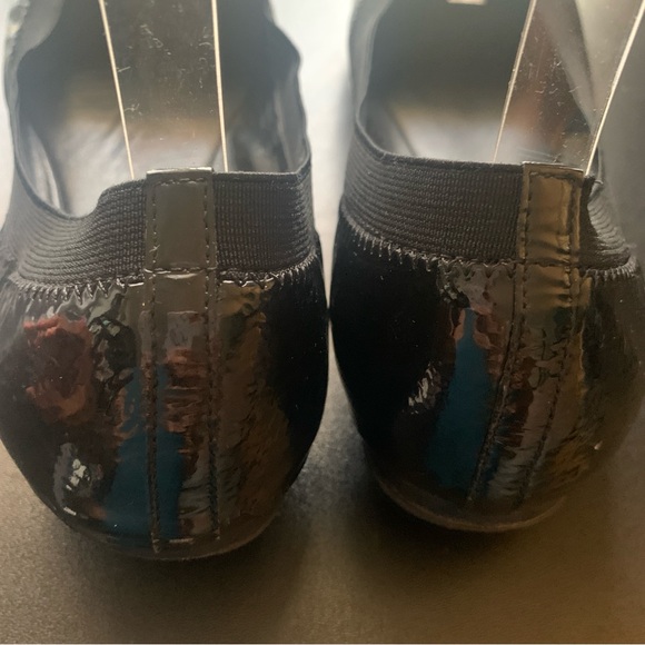 Tory Burch Black Ballet Flats vinyl black 9.5 clean! - Picture 4 of 7